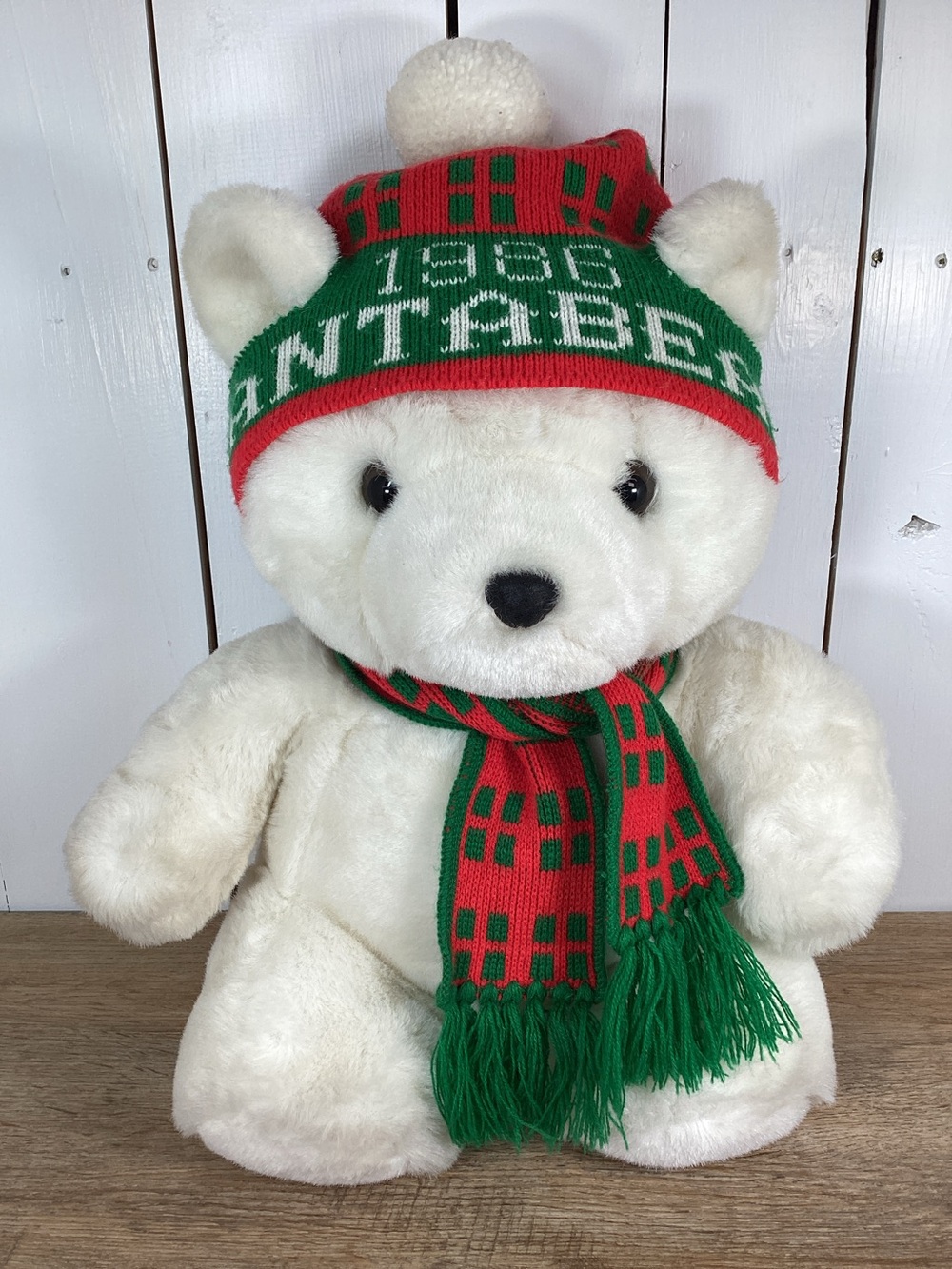 1986 Santa Bear Dayton Hudson Christmas Plush with Hat & Scarf